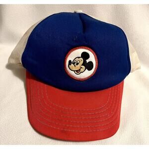 Vintage 1980's Walt Disney Productions Mickey Mouse Snapback Mesh Trucker Hat